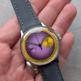 Nubuck Leather Watch Strap - Dark Grey