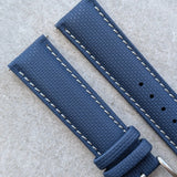 Soft Touch Rubber Sailcloth Strap - Navy Blue
