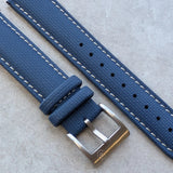 Soft Touch Rubber Sailcloth Strap - Navy Blue