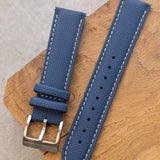 Soft Touch Rubber Sailcloth Strap - Navy Blue