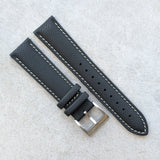 Soft Touch Rubber Sailcloth Strap - Black