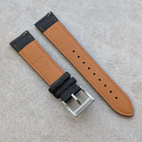 Soft Touch Rubber Sailcloth Strap - Black