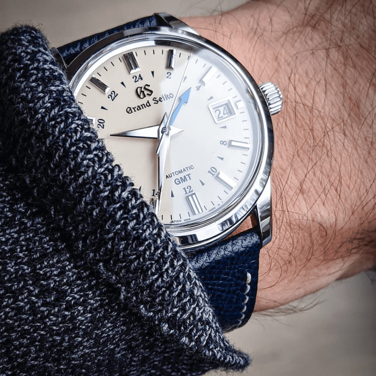 Epsom Calfskin Watch Strap - Navy Blue - The Strap Tailor