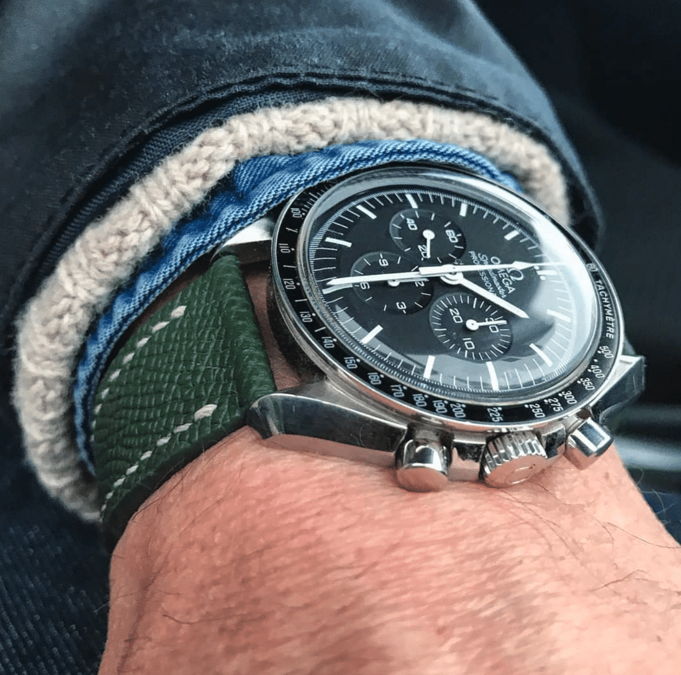 Epsom Calfskin Watch Strap - Forest Green - The Strap Tailor