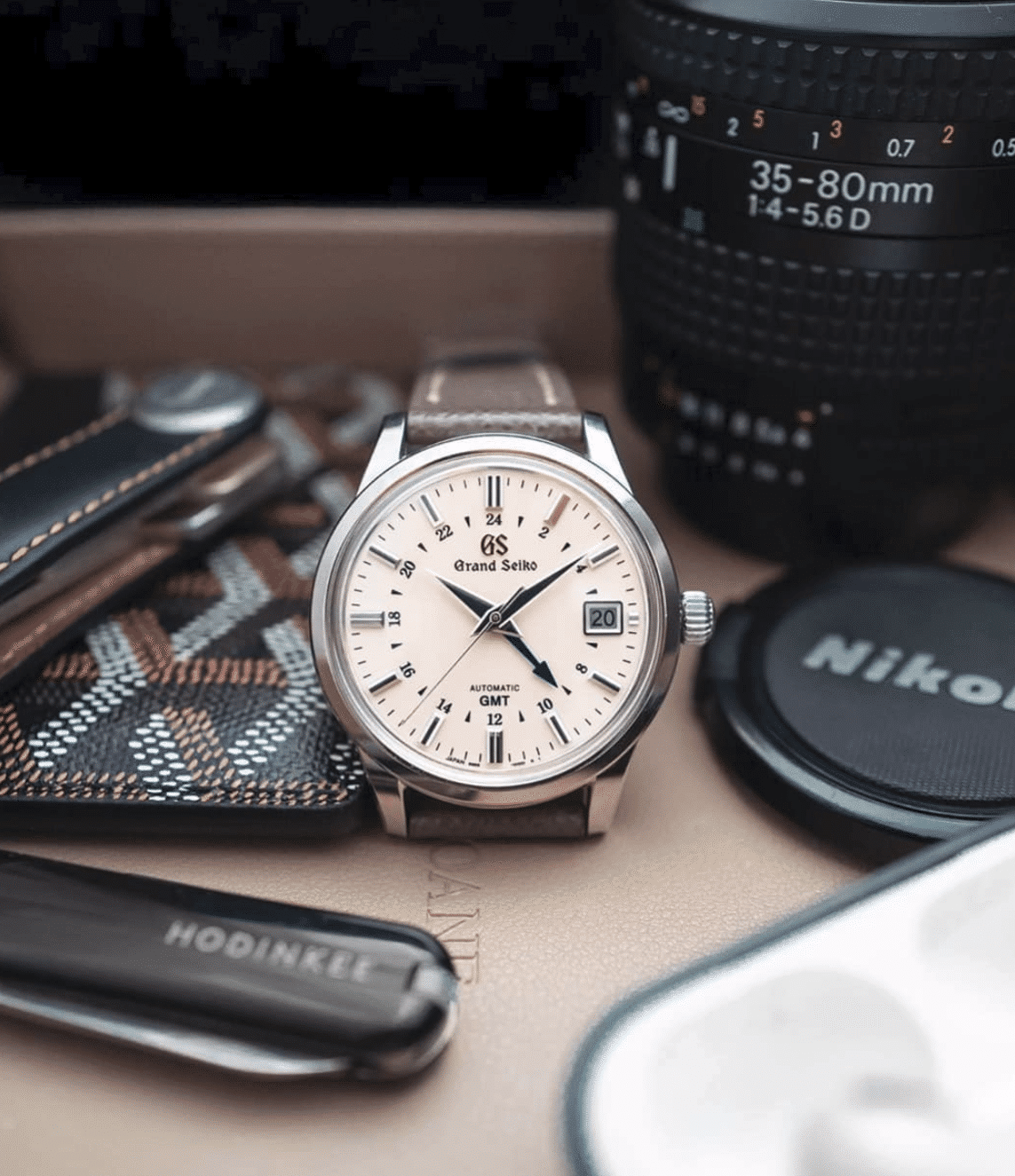 Epsom Calfskin Watch Strap - Taupe - The Strap Tailor