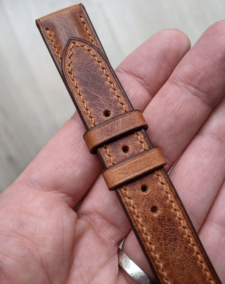 Badalassi Wax Watch Strap - Tan Brown - The Strap Tailor