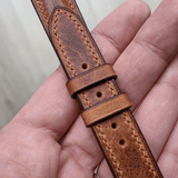 Badalassi Wax Watch Strap - Tan Brown - The Strap Tailor