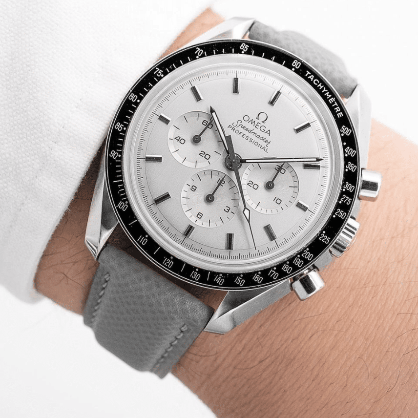 Epsom Calfskin Watch Strap - Seagull Grey - The Strap Tailor