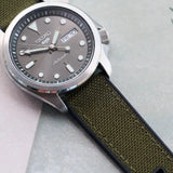 Sailcloth & Rubber Strap - Army Green