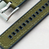 Sailcloth & Rubber Strap - Army Green