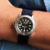 Premium Kid Suede Strap - Deep Blue