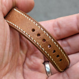 Pueblo Watch Strap W/Cream stitching - Cognac - RTW