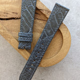 Ostrich Shin Watch Strap - Graphite Grey