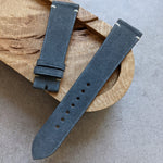 Premium Suede Strap Minimal Stitch - Light Grey - The Strap Tailor