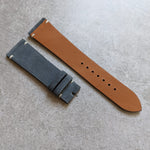 Premium Suede Strap Minimal Stitch - Light Grey - The Strap Tailor