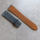 Premium Suede Strap Minimal Stitch - Light Grey - The Strap Tailor