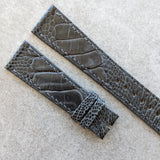 Ostrich Shin Watch Strap - Graphite Grey