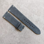 Premium Suede Strap Minimal Stitch - Light Grey - The Strap Tailor