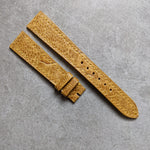Ostrich Shin, Flat Watch Strap - Tan - The Strap Tailor