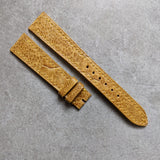 Ostrich Shin, Flat Watch Strap - Tan - The Strap Tailor