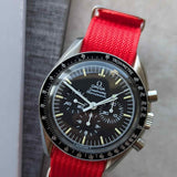 Premium Ribbed Fabric Watch Strap - Rage Red
