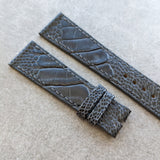 Ostrich Shin Watch Strap - Graphite Grey