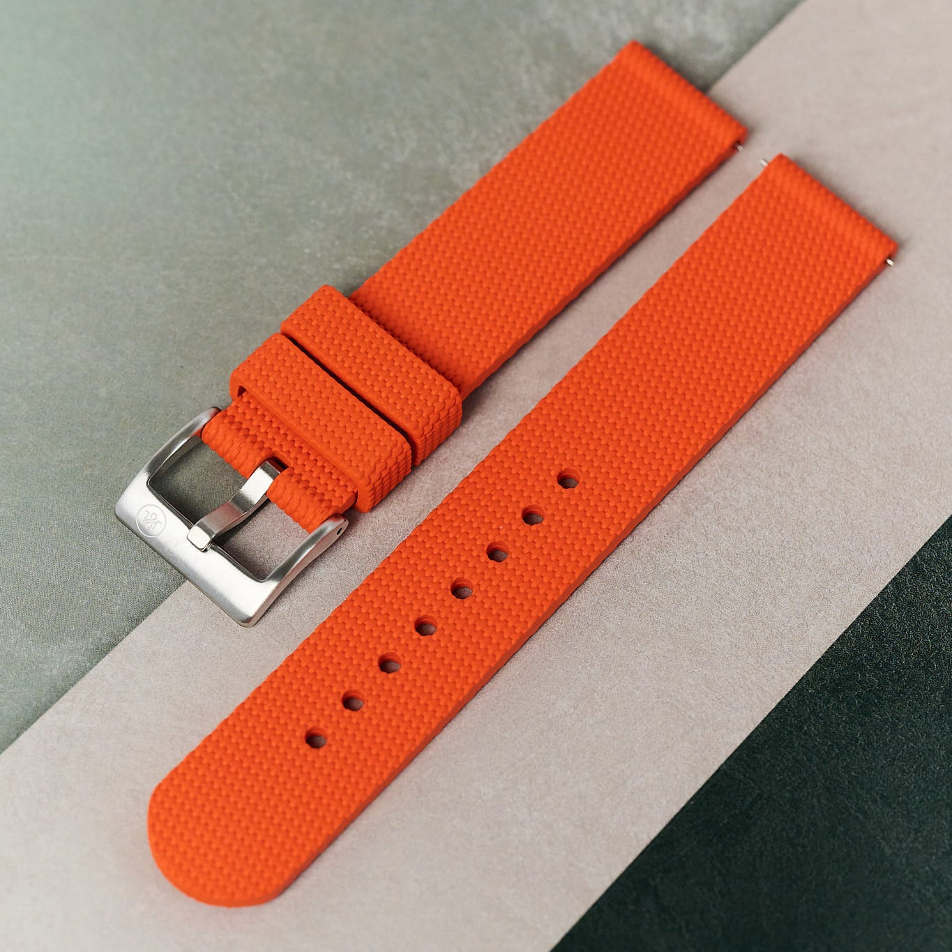 The Expedition Rubber Strap - Orange - The Strap Tailor
