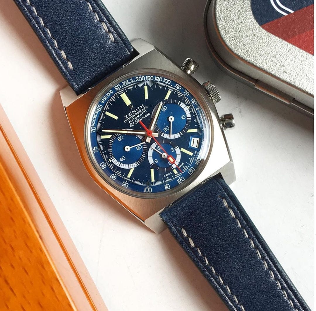 French Calfskin Watch Strap - Navy Blue - The Strap Tailor