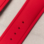 AquaFlex Rubber Deployant Strap - Red - The Strap Tailor