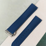AquaFlex Rubber Deployant Strap - Blue - The Strap Tailor