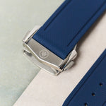 AquaFlex Rubber Deployant Strap - Blue - The Strap Tailor