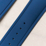 AquaFlex Rubber Deployant Strap - Blue - The Strap Tailor