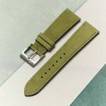 Alcantara Watch Strap - Olive Green - RTW - The Strap Tailor