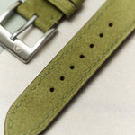 Alcantara Watch Strap - Olive Green - RTW - The Strap Tailor