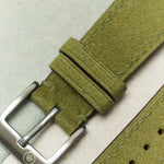 Alcantara Watch Strap - Olive Green - RTW - The Strap Tailor