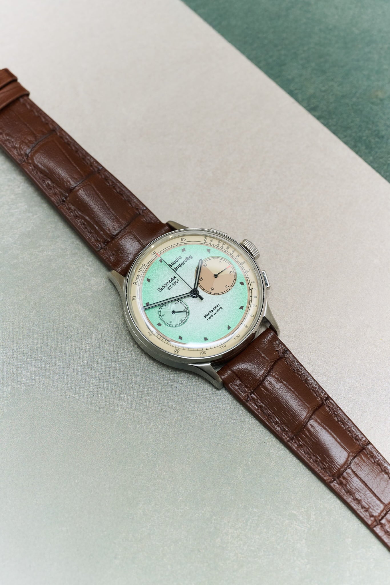Embossed Crocodile Watch Strap - Brown - RTW - The Strap Tailor