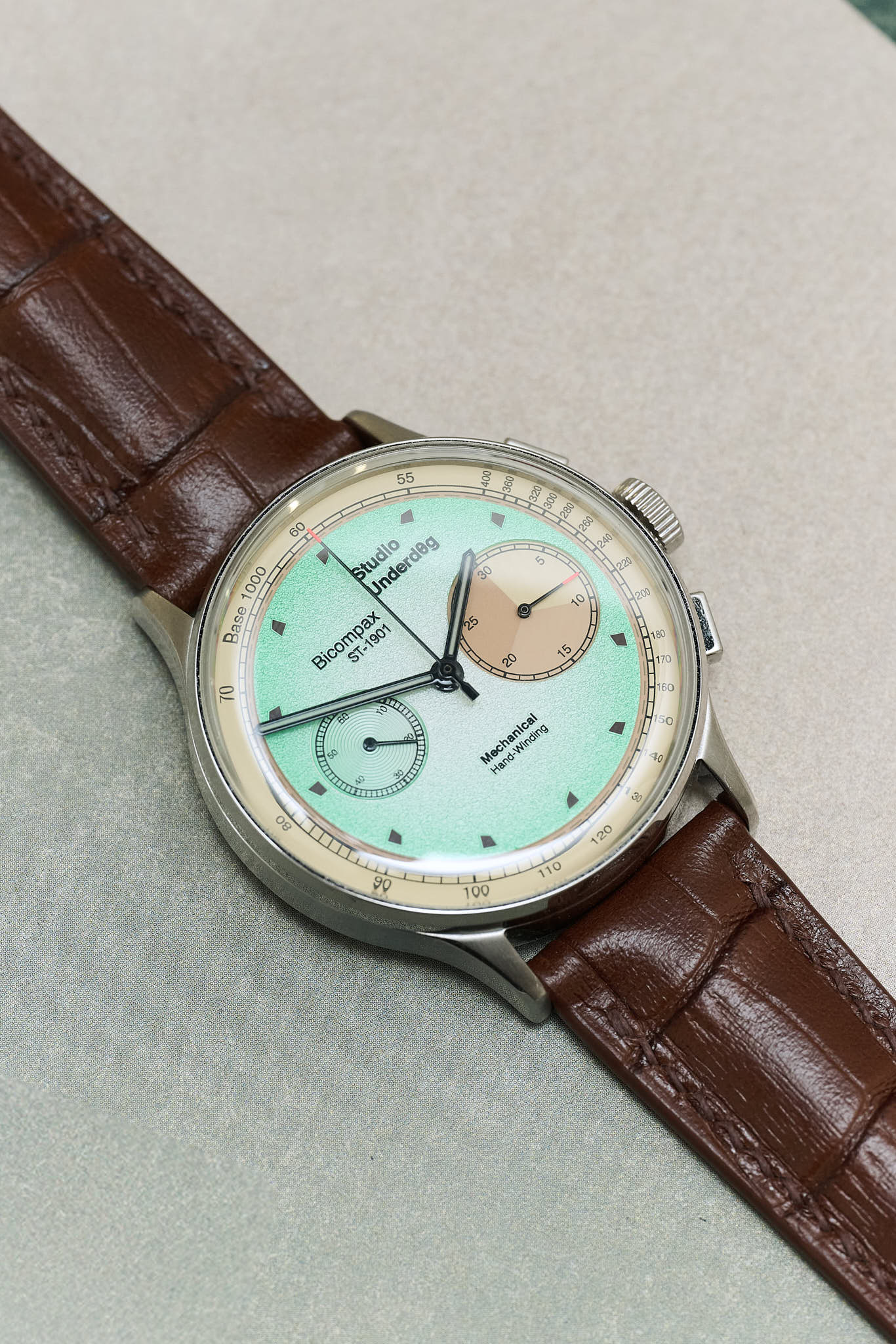 Embossed Crocodile Watch Strap - Brown - RTW - The Strap Tailor