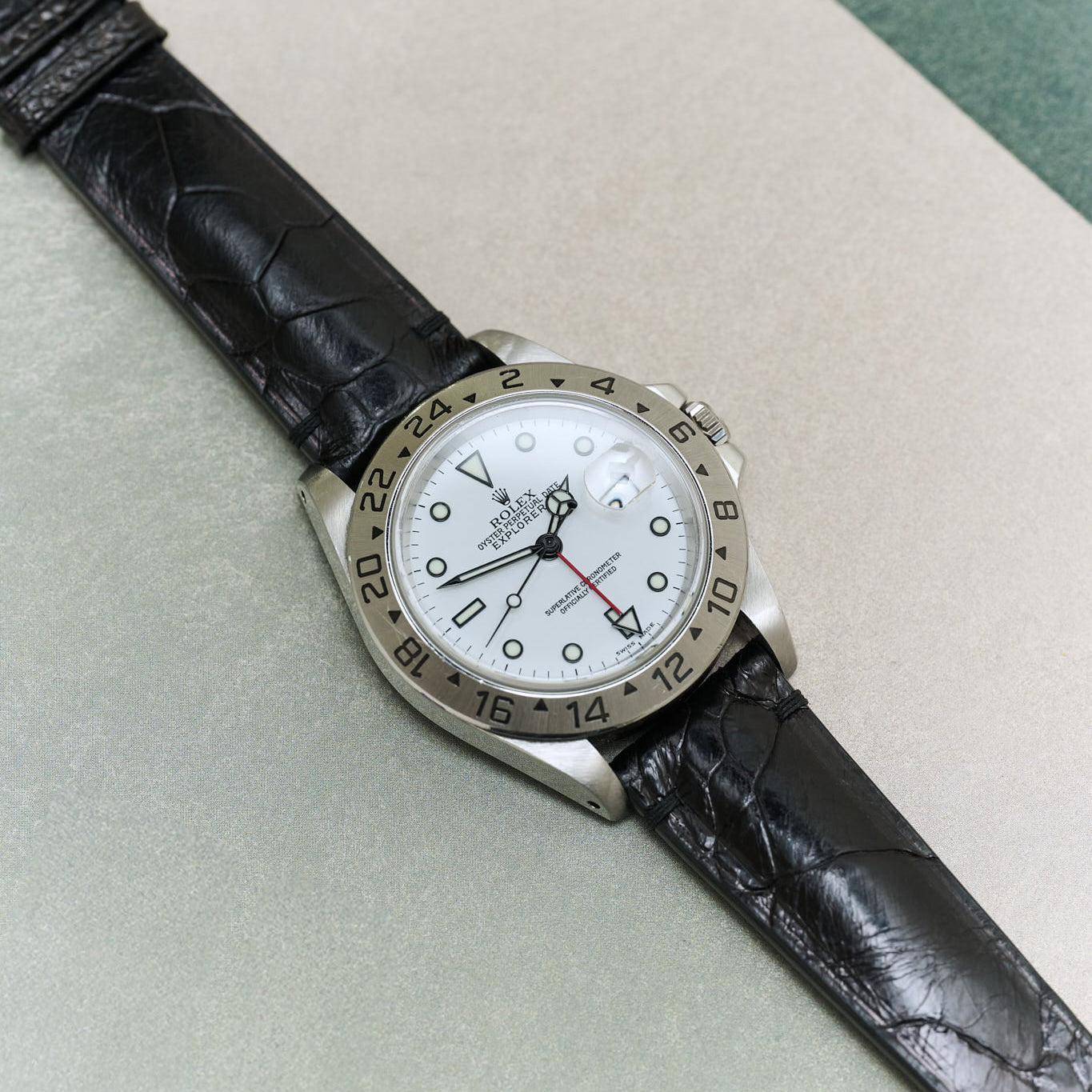Ostrich Shin Minimal Stitch Watch Strap - Black - RTW - The Strap Tailor