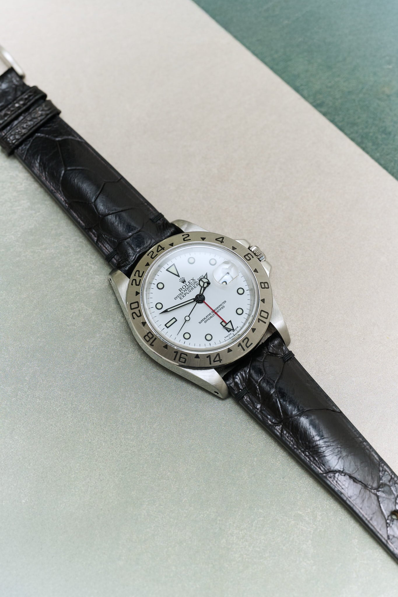 Ostrich Shin Minimal Stitch Watch Strap - Black - RTW - The Strap Tailor