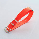 Premium Ribbed Fabric Watch Strap - Tangerine - The Strap Tailor