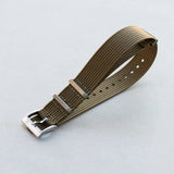 Premium Ribbed Fabric Watch Strap - Mocha - The Strap Tailor
