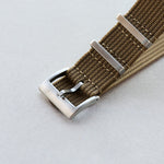 Premium Ribbed Fabric Watch Strap - Mocha - The Strap Tailor