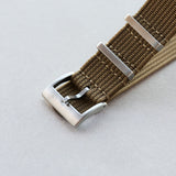 Premium Ribbed Fabric Watch Strap - Mocha - The Strap Tailor