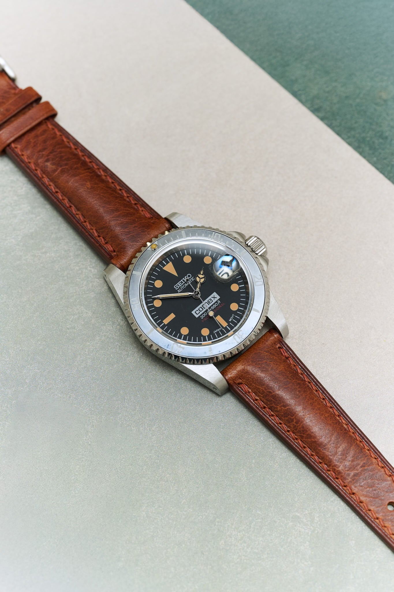 Badalassi Wax Watch Strap - Tan Brown - RTW - The Strap Tailor