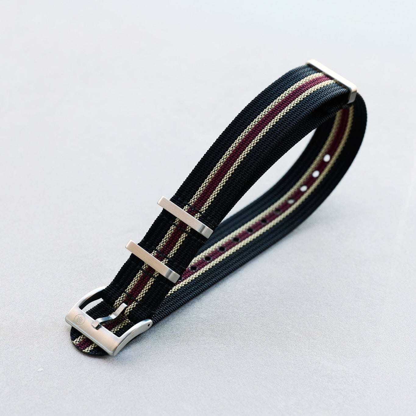 Premium Ribbed Fabric Watch Strap - Black, Khaki & Burgundy - The Strap Tailor