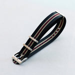 Premium Ribbed Fabric Watch Strap - Black, Khaki & Burgundy - The Strap Tailor