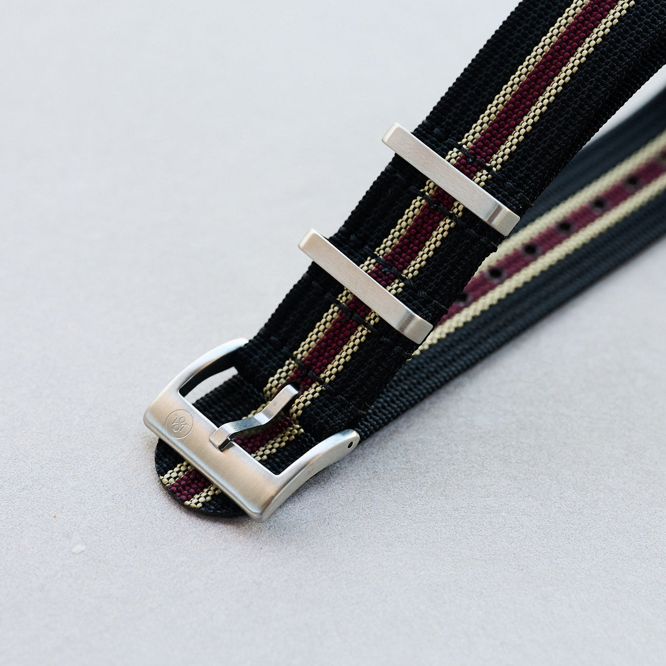 Premium Ribbed Fabric Watch Strap - Black, Khaki & Burgundy - The Strap Tailor