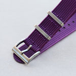 Premium Ribbed Fabric Watch Strap - Purple - The Strap Tailor