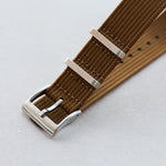 Premium Ribbed Fabric Watch Strap - Coffee - The Strap Tailor