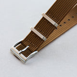 Premium Ribbed Fabric Watch Strap - Coffee - The Strap Tailor